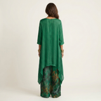 Federica | Set Due Pezzi in Cotone-Seta con Tunica Asimmetrica