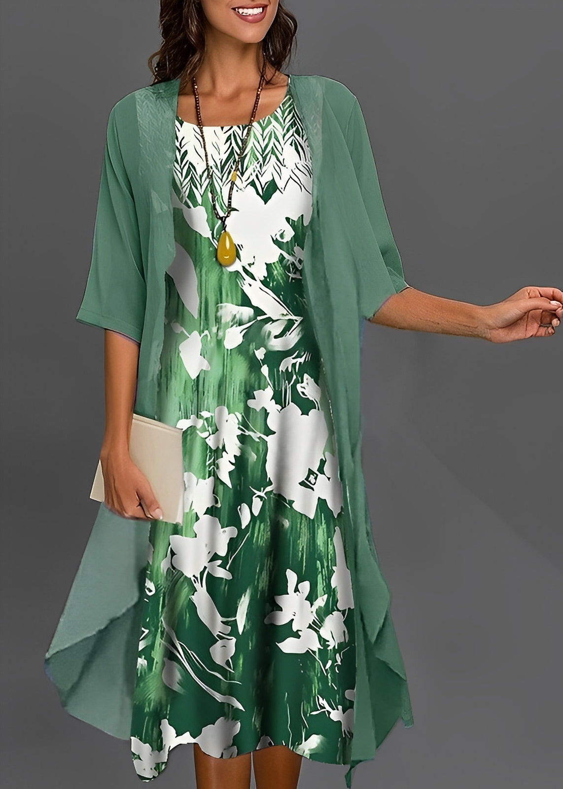 Victoria - Elegante abito estivo in chiffon per donne