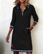 ELENA | LONG SLEEVE COTTON DRESS