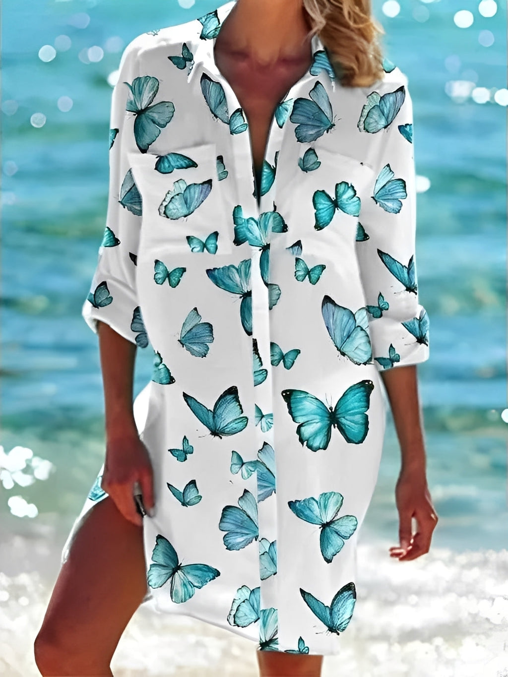 Emely - Abito camicia casual a taglio morbido per donne