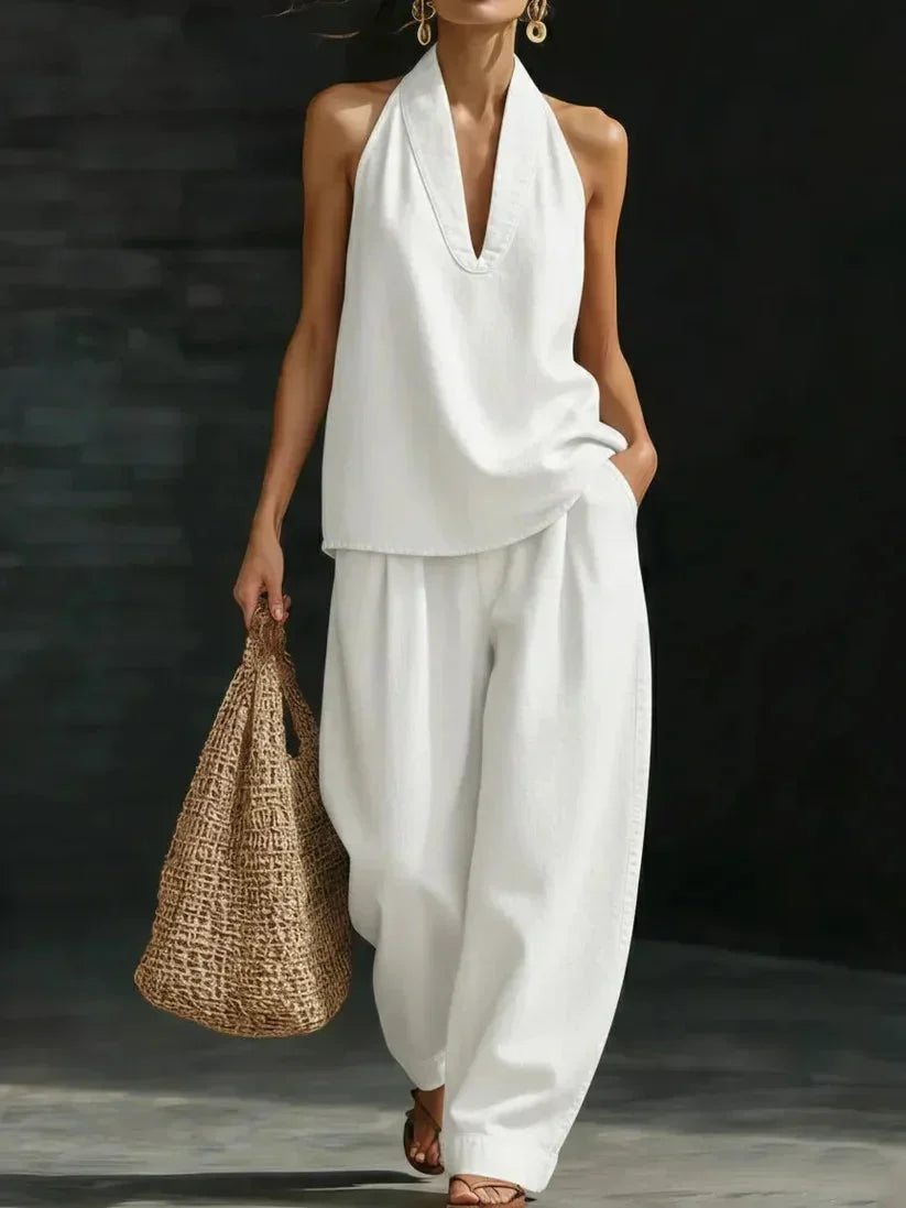 Pancrazia | Completo Denim con Scollo a V