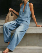 Pancrazia | Completo Denim con Scollo a V