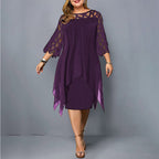 Elinor - Elegante Abito Midi Taglie Forti per Donne