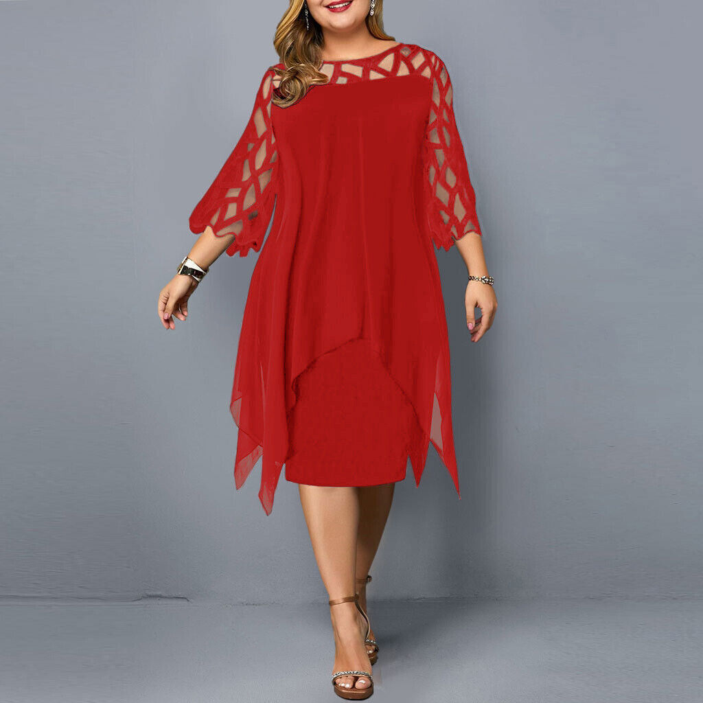 Savanna - Abito in chiffon taglia pus per donne