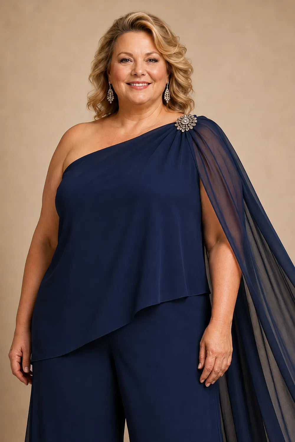 Giuseppina | Completo Monospalla in Chiffon