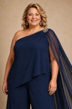 Giuseppina | Completo Monospalla in Chiffon