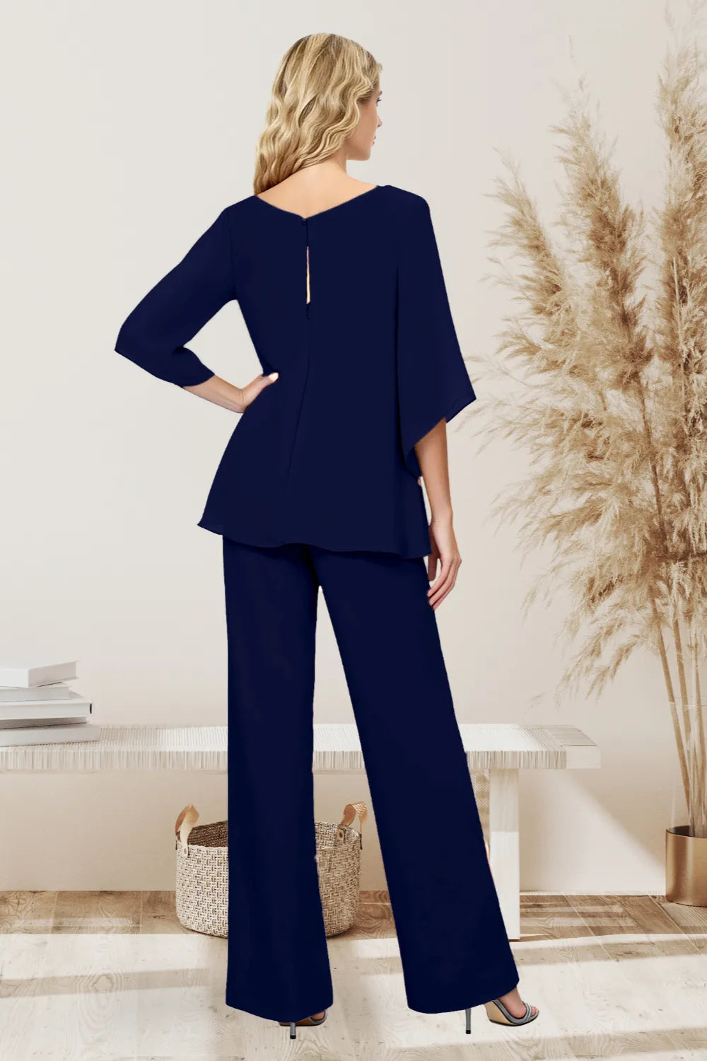Simonetta | Completo Fluente in Chiffon Lilla