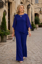 Simonetta | Completo Fluente in Chiffon Lilla