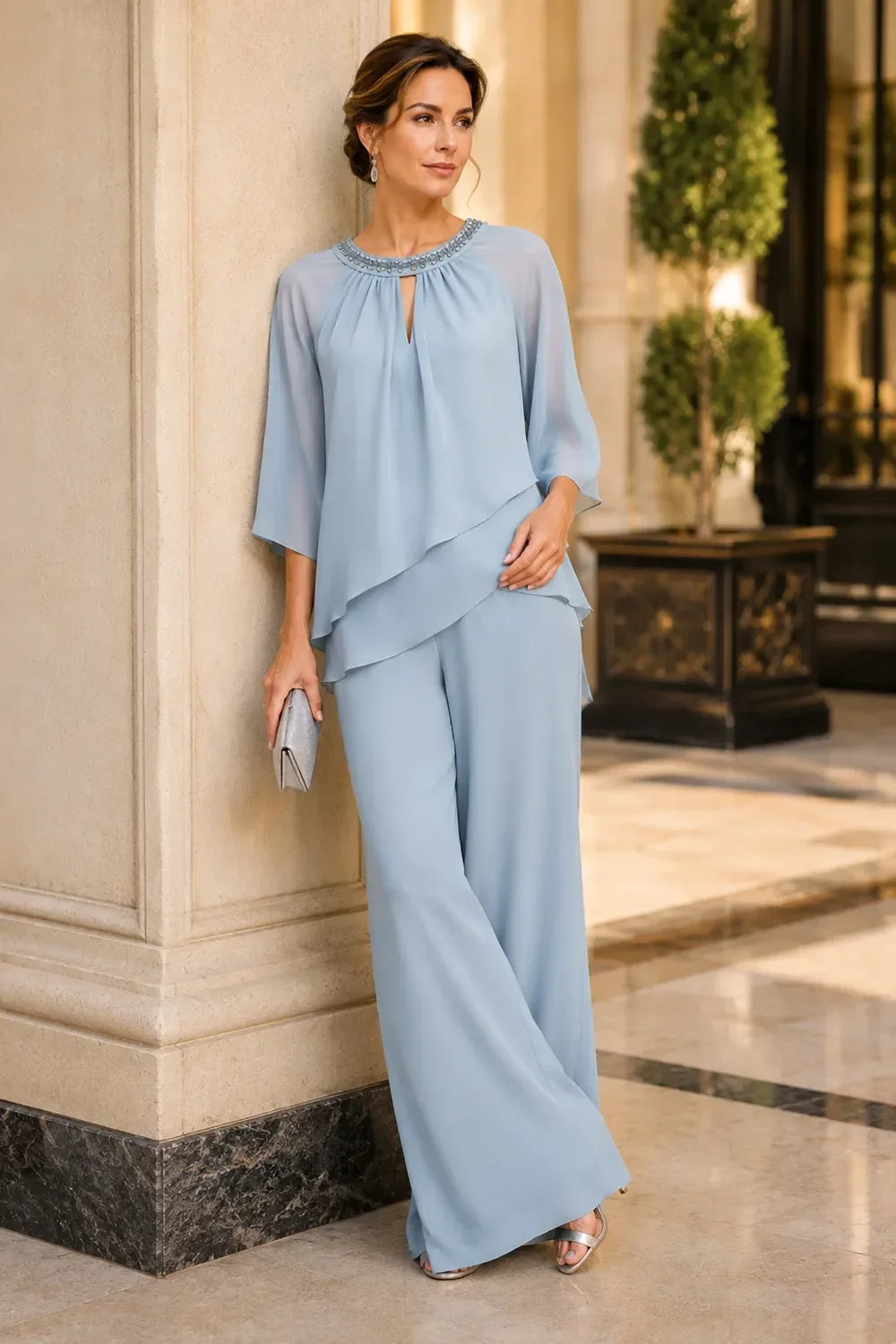 Ghita | Completo Formale con Scollo a Chiave