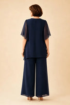 Aloretta | Completo Scollo a Chiave con Chiffon