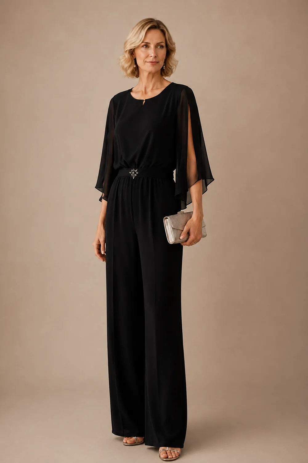 Giuditta | Completo con Mantella in Chiffon