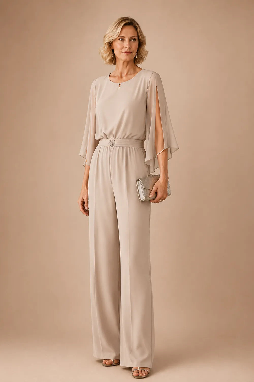 Giuditta | Completo con Mantella in Chiffon