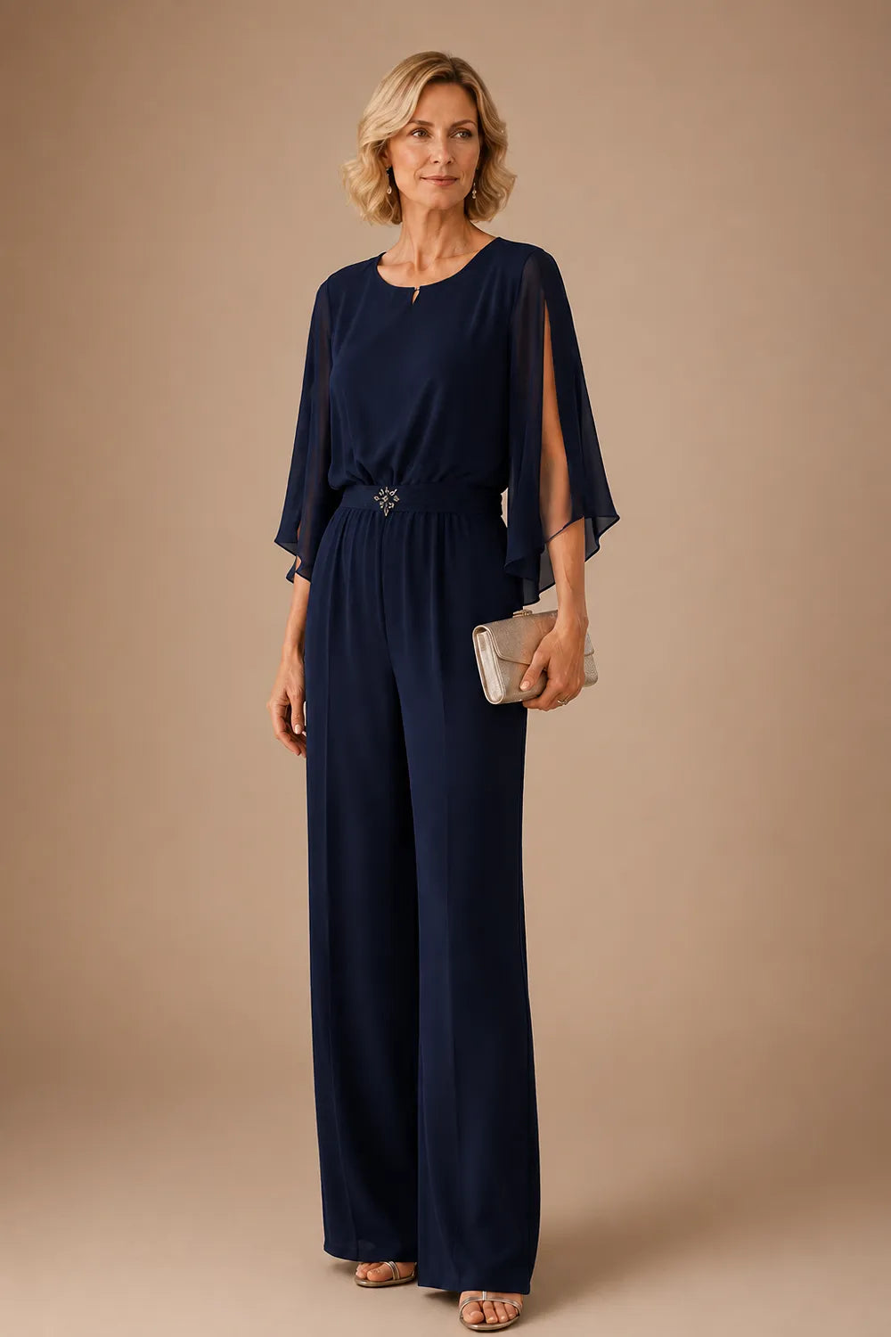 Giuditta | Completo con Mantella in Chiffon
