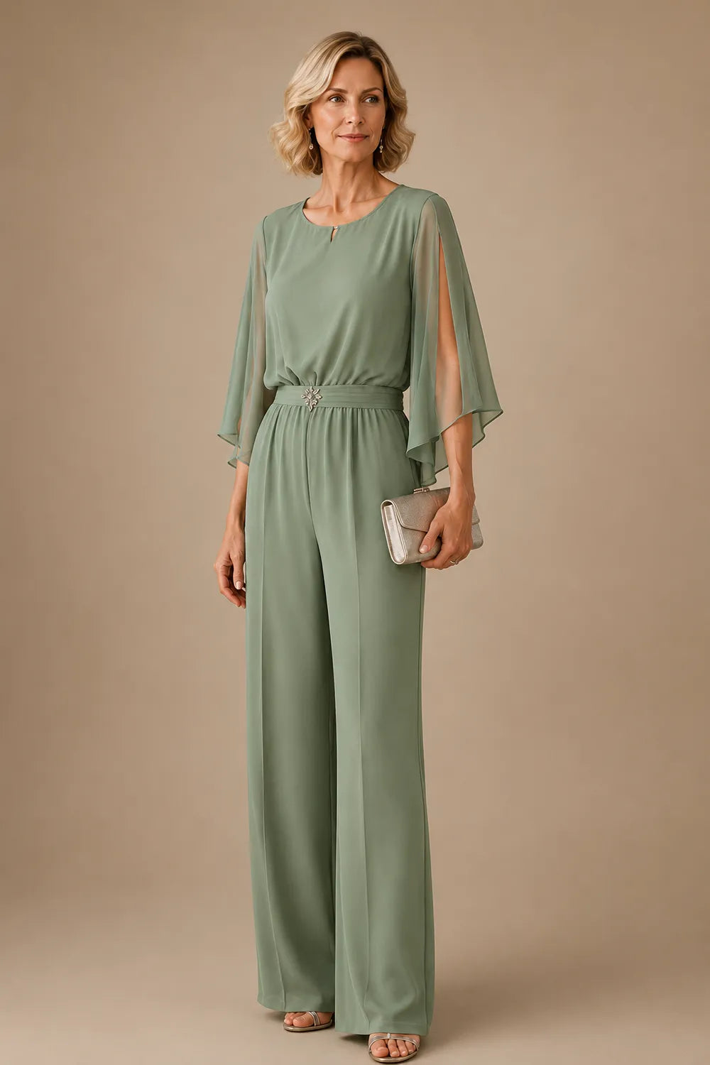 Giuditta | Completo con Mantella in Chiffon