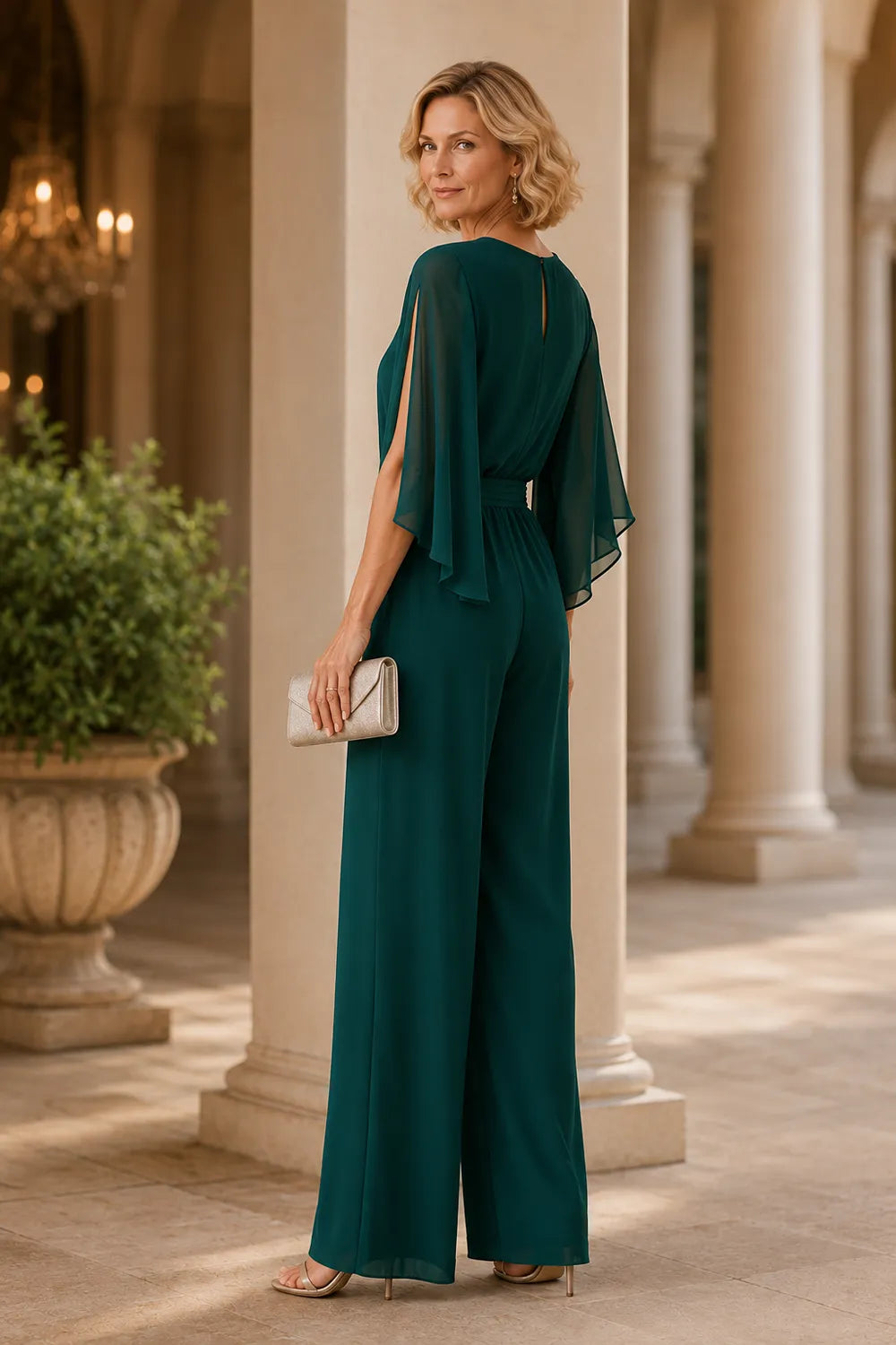 Giuditta | Completo con Mantella in Chiffon