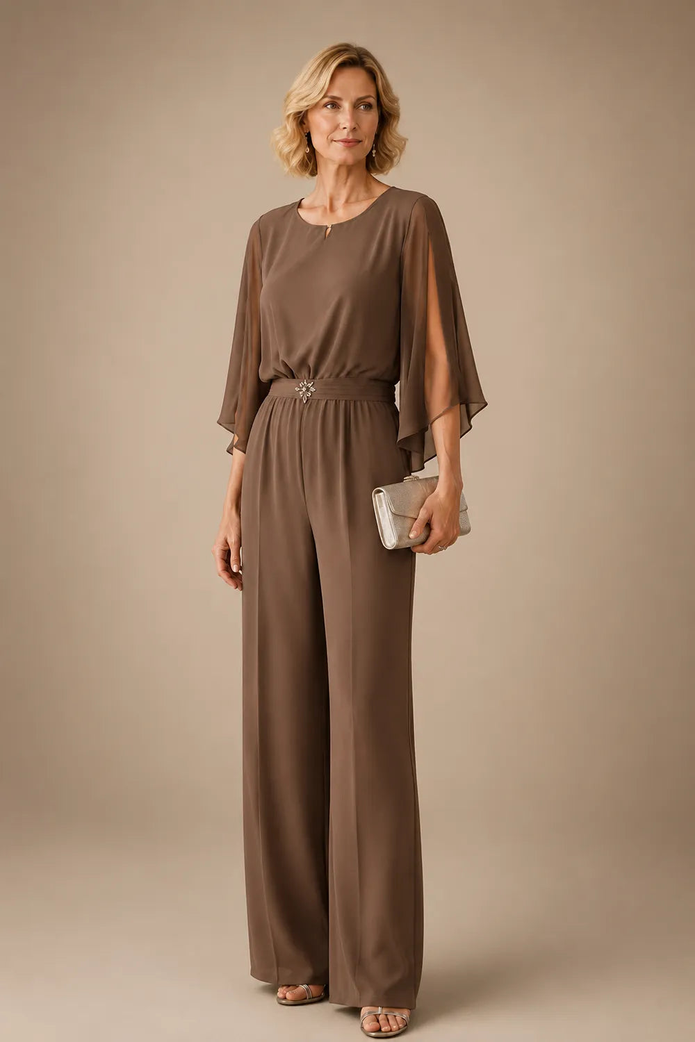 Giuditta | Completo con Mantella in Chiffon