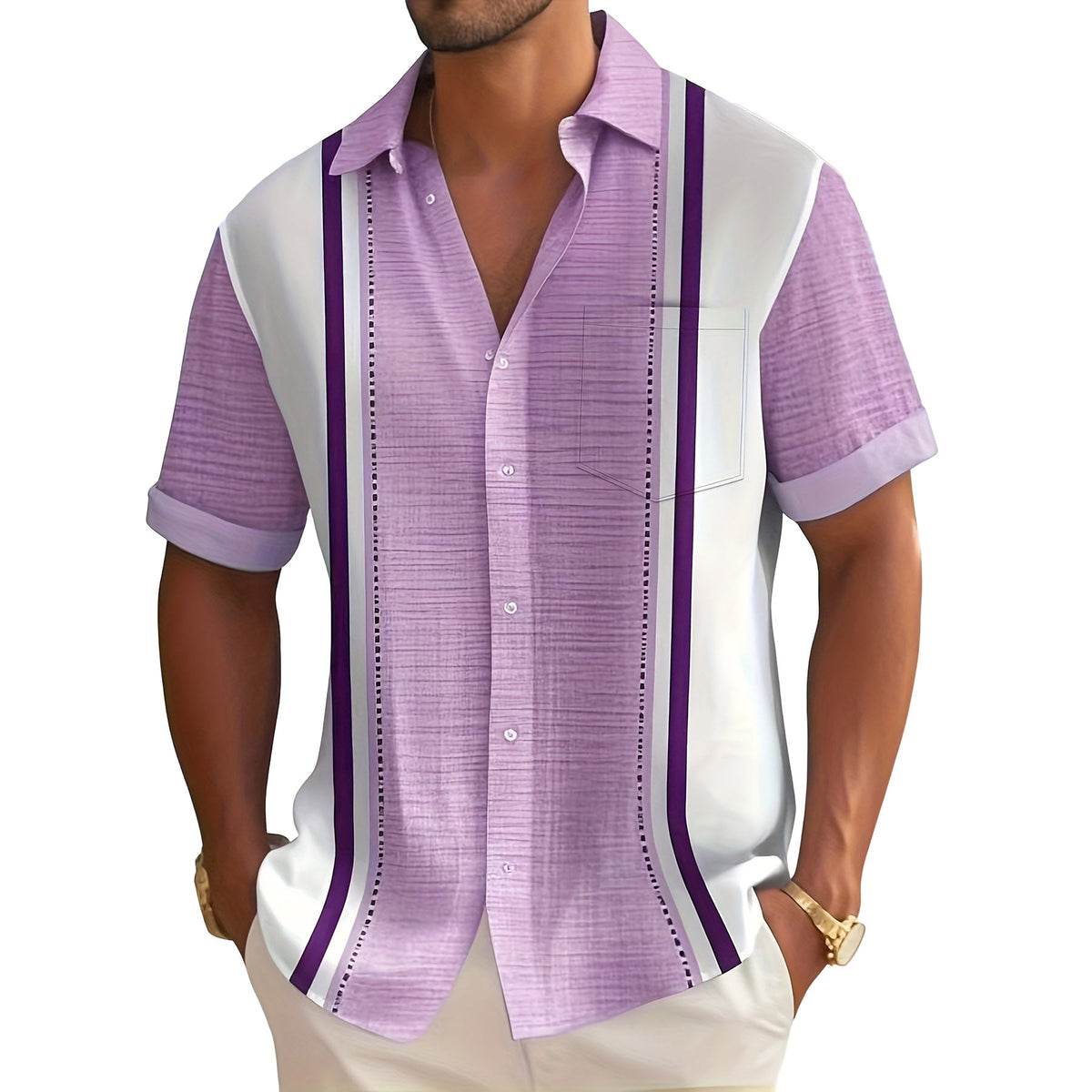 Lorenzo | Camicia da resort a righe